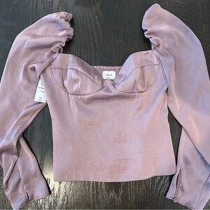 NWT Wilfred Novella Satin Claremont Blouse